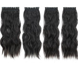 Συνθετική Τρέσα Με Κλιπ Σγουρή 4 Τεμαχίων Καστανό Σκούρο No 1Β