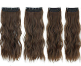 Συνθετική Τρέσα Με Κλιπ Σγουρή 4 Τεμαχίων Καστανό No 8-10