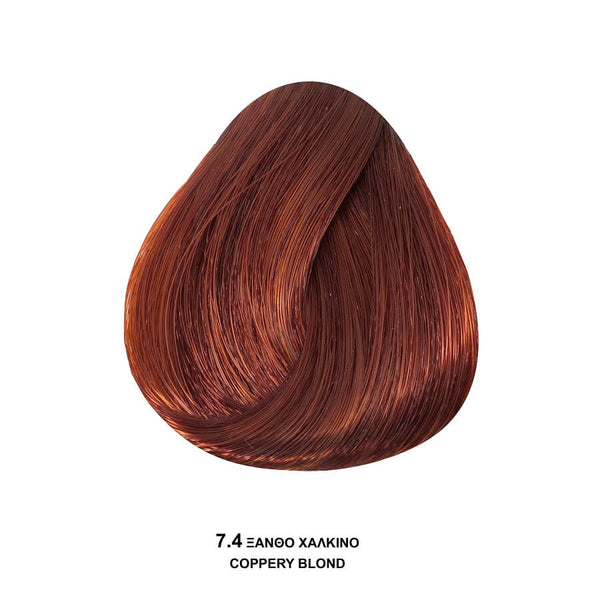 Bioshev Professional Hair Color Cream Ammonia Free 7.4 Ξανθό Χάλκινο 100ml