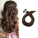 Micro Nano Ring Extensions 70cm Φυσική Τρίχα Remy Καστανό Σοκολατί No 4