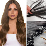 Feather Hair Extensions Φυσική Τρίχα Καστανό No 4