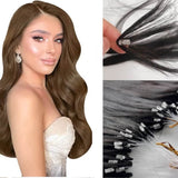 Feather Hair Extensions Φυσική Τρίχα Ξανθό Σκούρο No 6