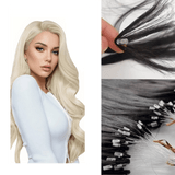 Feather Hair Extensions Φυσική Τρίχα Ξανθό Πλατινέ No 60