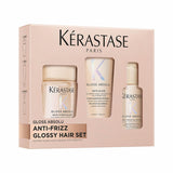 Kérastase Gloss Absolu Essentials Set (Bain Hydra-Glaze Shampoo 80ml, Gloss Absolu Insta Glaze Conditioner 75ml, Gloss Absolu Anti-Frizz Glaze Milk 45ml)