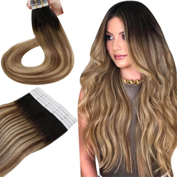 Tape Extension Invisible Φυσική Τρίχα Balayage No 1b/6/27