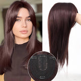 Topper-Τουπέ Συνθετική Τρίχα Με Φράντζα Καστανοκόκκινο No 33