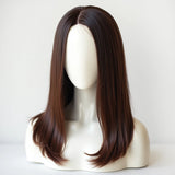 Περούκα Φυσική Τρίχα Καστανό No 4