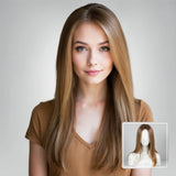 Περούκα Φυσική Τρίχα Ξανθό Σκούρο No 6