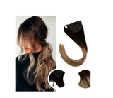 Ponytail Extensions Φυσική Τρίχα Wrap Around With Clips Balayage No 1b/6/27