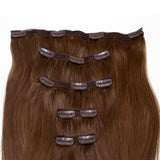 Seamless1 Hair Extensions Συνθετική Τρέσα Με Κλιπ 5 Κομμάτια Mocha 55εκ