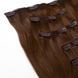 Seamless1 Hair Extensions Συνθετική Τρέσα Με Κλιπ 5 Κομμάτια Mocha 55εκ