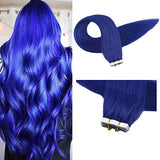 Tape Extension Φυσική Τρίχα Remy Μπλε - Romylos All About Hair