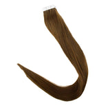 Tape Extension Φυσική Τρίχα Remy Καστανό Ανοιχτό No 5 - Romylos All About Hair