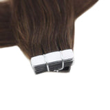 Tape Extension Φυσική Τρίχα Remy Καστανό Σοκολατί No 4 - Romylos All About Hair