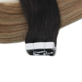 Tape Extension Φυσική Τρίχα Remy Balayage No 1B/8/22 - Romylos All About Hair