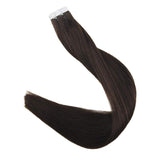 Tape Extension Φυσική Τρίχα Remy Καστανό Σκούρο No 2 - Romylos All About Hair
