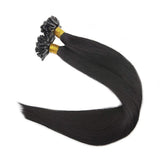 Extension Κερατίνης Σετ 20 Τούφες Φυσική Τρίχα Μαύρα Jet Black No 1 - Romylos All About Hair