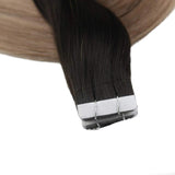 Tape Extension Φυσική Τρίχα Remy Balayage No 1B/18 - Romylos All About Hair