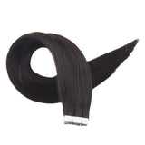 Tape Extension Φυσική Τρίχα Remy Μαύρο Φυσικό Off Black No 1B - Romylos All About Hair