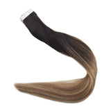 Tape Extension Φυσική Τρίχα Remy Balayage No 1B/8/22 - Romylos All About Hair