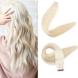 Tape Extension Φυσική Τρίχα Remy Πλατινέ No 60 - Romylos All About Hair