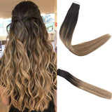 Tape Extension Φυσική Τρίχα Remy Balayage No 1B/8/22 - Romylos All About Hair