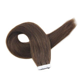 Tape Extension Φυσική Τρίχα Remy Καστανό Σοκολατί No 4 - Romylos All About Hair