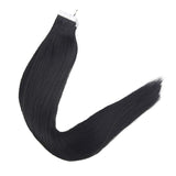 Tape Extension Φυσική Τρίχα Remy Μαύρα Jet Black No 1 - Romylos All About Hair
