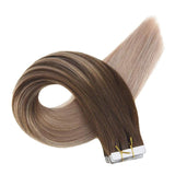 Tape Extension Φυσική Τρίχα Remy Balayage No 4/16 - Romylos All About Hair