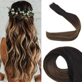 Tape Extension Φυσική Τρίχα Remy Balayage No 1B/6/27 - Romylos All About Hair