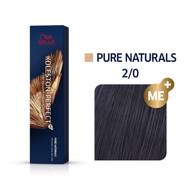 Wella Koleston Perfect ME+ Pure Naturals 2/0 Μαύρο Φυσικό 60ml - Romylos All About Hair