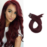 Tape Extension Φυσική Τρίχα Remy Κόκκινο No 99J - Romylos All About Hair