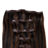 Seamless1 Hair Extensions Τρέσα Με Κλιπ 5 Κομμάτια Mocha Blend 55εκ - Romylos All About Hair