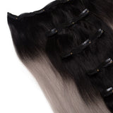 Seamless1 Hair Extensions Τρέσα Με Κλιπ 5 Κομμάτια Salt & Pepper 55εκ