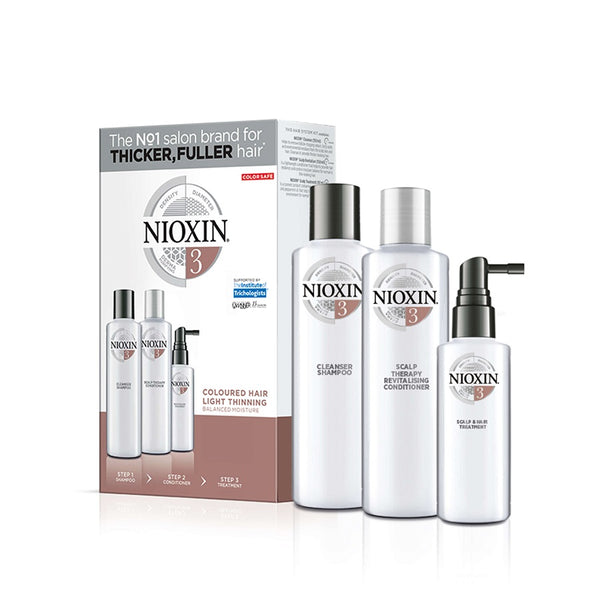 Nioxin Σύστημα 3 Loyalty Kit (Σαμπουάν 300ml, Conditioner 300ml, Θεραπεία 100ml) - Romylos All About Hair