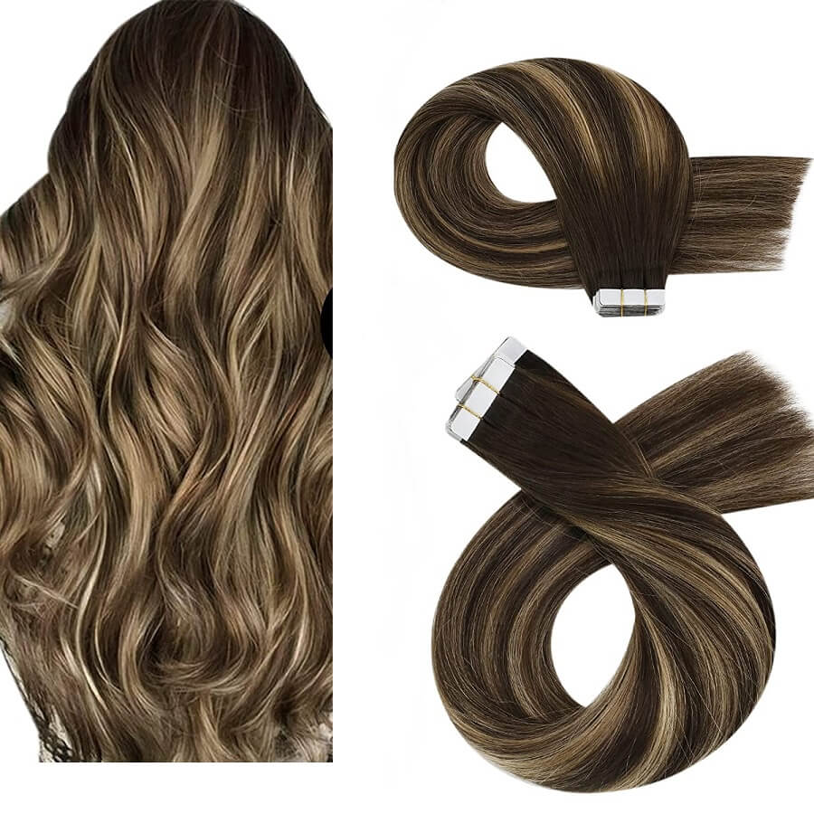 Tape Extension Virgin Φυσική Τρίχα Balayage No 4/27/4 Romylos All About Hair