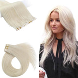 Tape Extension Invisible Φυσική Τρίχα Remy Πλατινέ No 60 - Romylos All About Hair