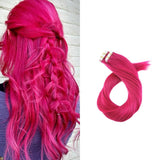 Tape Extension Φυσική Τρίχα Remy Έντονο Ροζ - Romylos All About Hair
