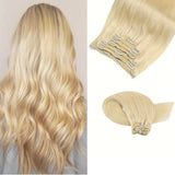 Τρέσα Με Κλιπ Φυσική Τρίχα Ξανθά No 613 - Romylos All About Hair