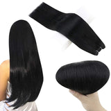 Τρέσα Premium Φυσική Τρίχα Μαύρα Jet Black No 1 - Romylos All About Hair