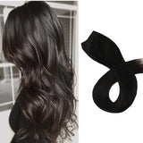 Τρέσα Premium Φυσική Τρίχα Μαύρο Φυσικό Off Black No 1B - Romylos All About Hair