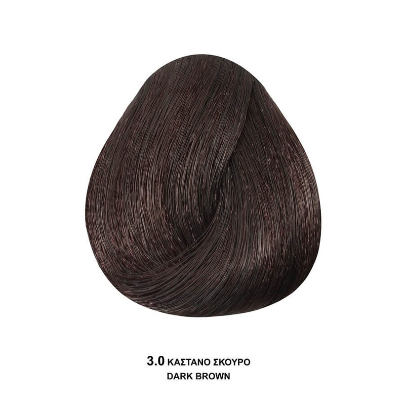 Bioshev Professional Hair Color Cream 3.0 Καστανό Σκούρο 100ml