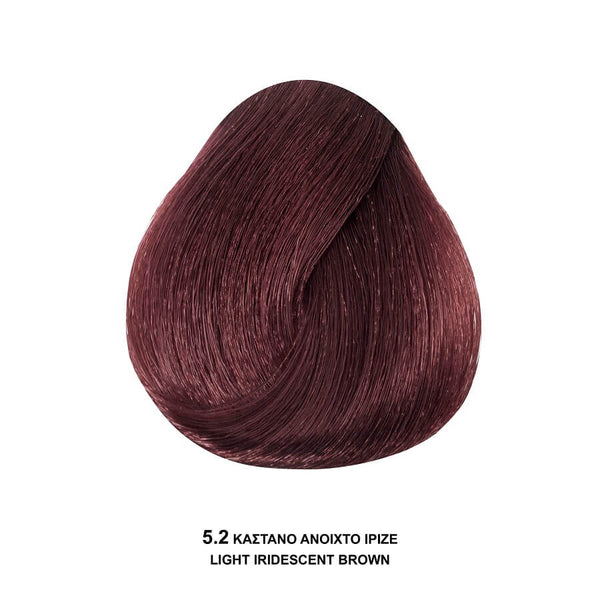 Bioshev Professional Hair Color Cream 5.2 Καστανό Ανοικτό Ιριζέ 100ml
