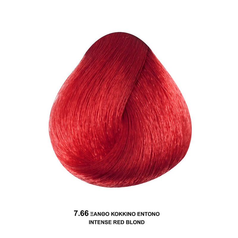 Bioshev Professional Hair Color Cream 7.66 Ξανθό Έντονο Κόκκινο 100ml