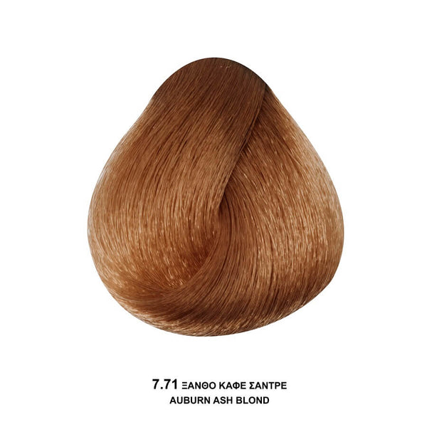 Bioshev Professional Hair Color Cream 7.71 Ξανθό Καφέ Σαντρέ 100ml