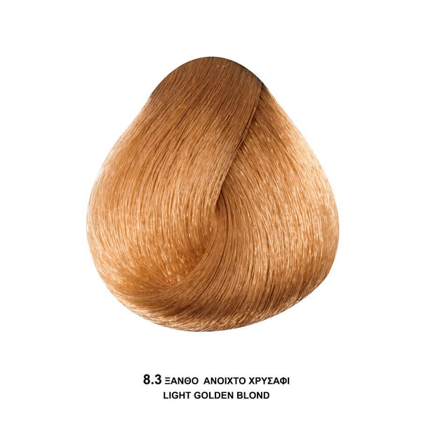 Bioshev Professional Hair Color Cream 8.3 Ξανθό Ανοικτό Χρυσό 100ml