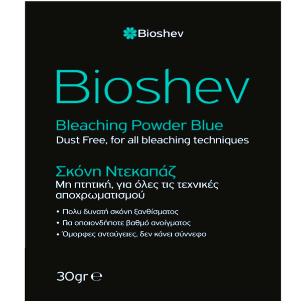 Bioshev Professional Bleaching Powder Blue Dust Free με Κερατίνη και Μετάξι 30gr