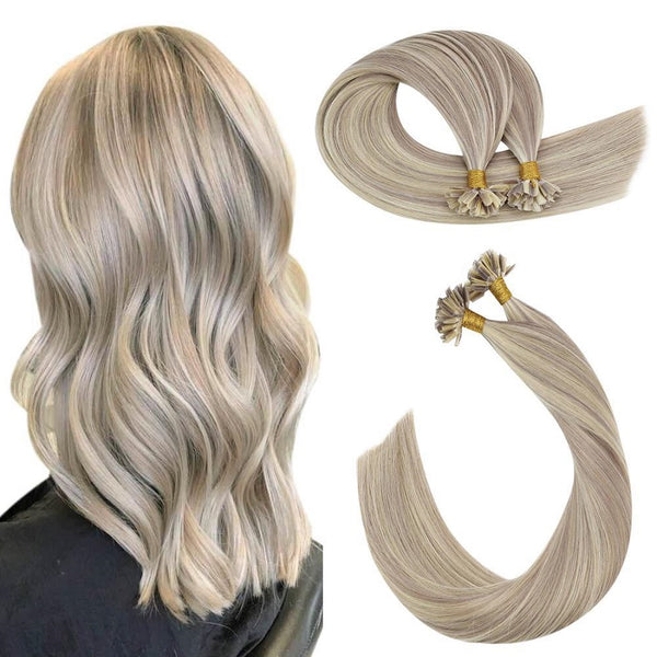 Extension Κερατίνης Virgin Φυσική Τρίχα Σετ 10 Τούφες Ανταύγειες No 18P613