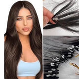 Feather Hair Extensions Φυσική Τρίχα Καστανό Σκούρο No 2