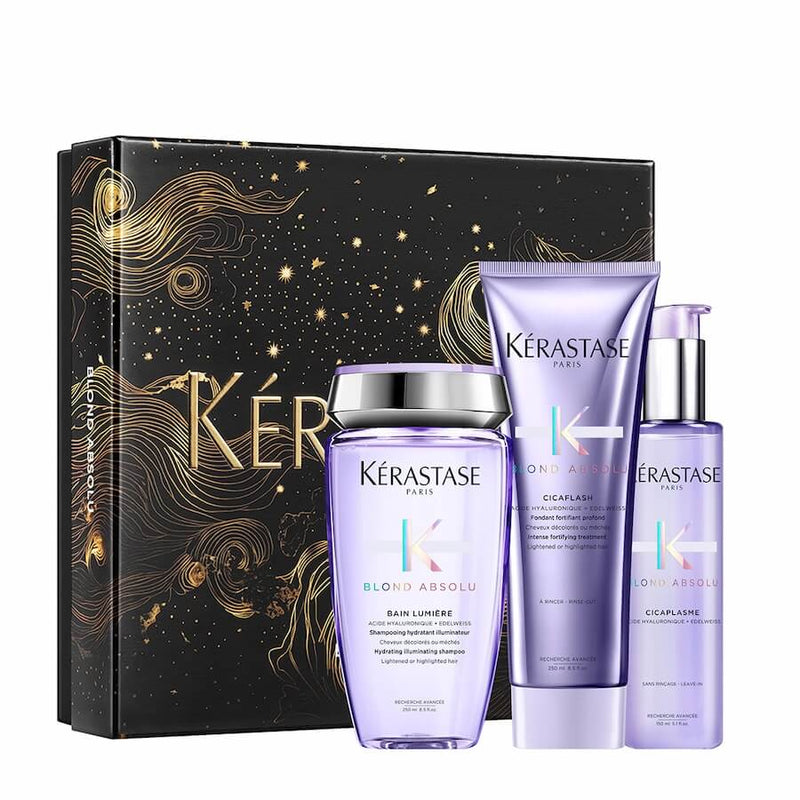 Kérastase Blond Absolu Limited Edition Gift Box (Bain Lumiere 250ml, Cicaflash 250ml, Cicaplasme 150ml)